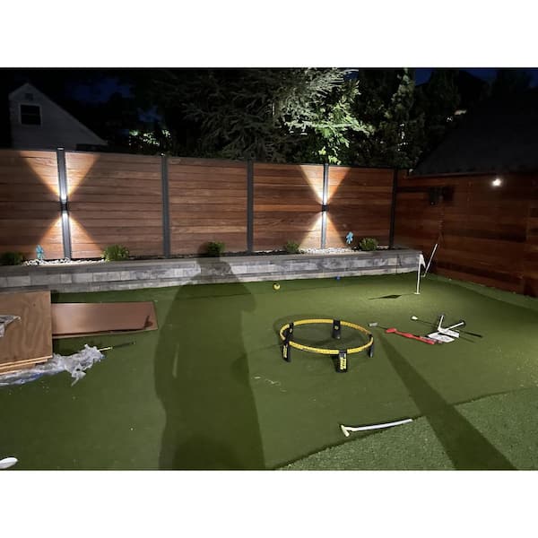 70 in. x 1-1/4 in. x 1-1/4 in. Black Aluminum Fence Channels for 6 ft. high fence, 2 per pack, includes screws.