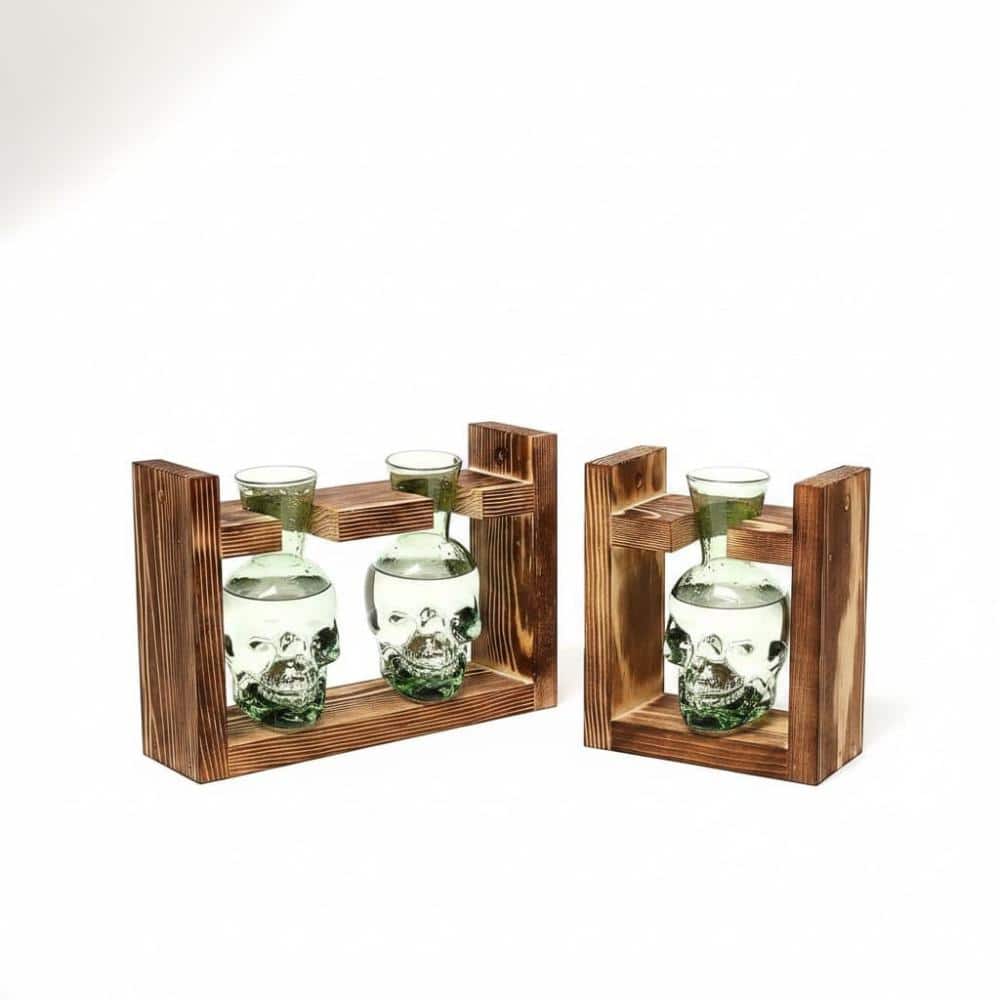 2+1 Skull Propagation Station with Wooden Stand, Halloween Plant Terrarium, Home Office Decor Gifts price history on PriceWatchPro