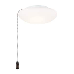 9 in. White Slim Ceiling Fan Universal Integrated LED Light Kit