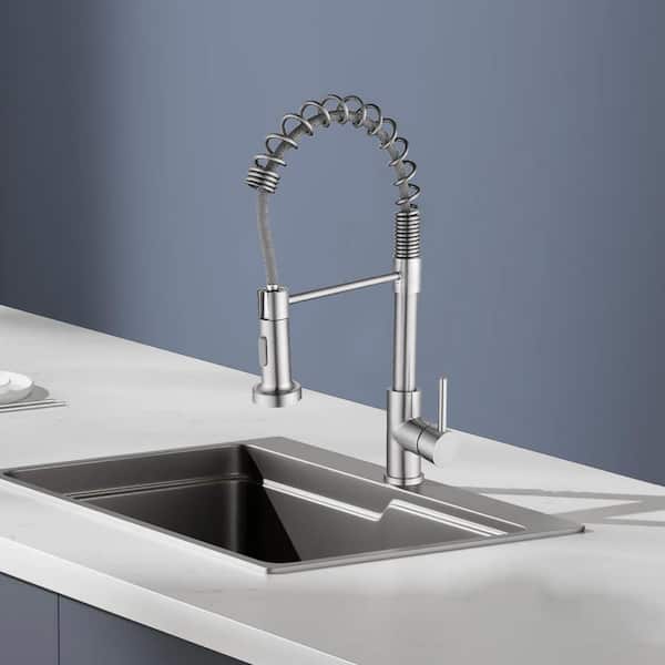 Satico 18.89 in Single Handle 360° Spout Swivel Pull Down Sprayer