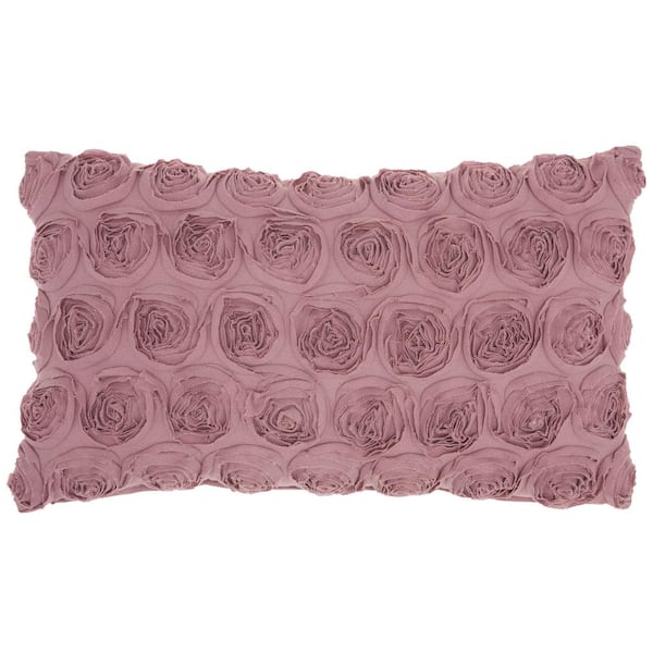 Mina Victory Lifestyles Blush 14 in. x 24 in. Rectangle Throw Pillow