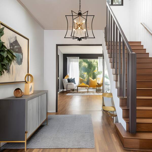 【solol 初期】 Ｌサイズ Zevni 20.5 in. 6-Light Black Kitchen Island Pendant Light