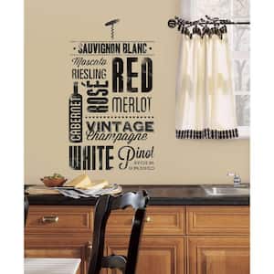 5 in. x 11.5 in. Wine Lovers Peel and Stick Wall Decal