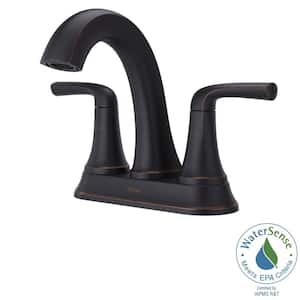 Ladera 4 in. Centerset Double Handle Bathroom Faucet in Tuscan Bronze