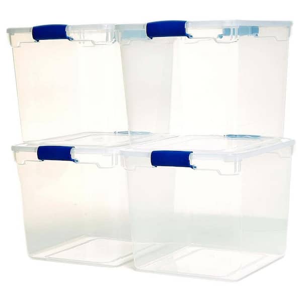 Project Source 15-Gallon (60-Quart) Clear Tote with Standard Snap Lid