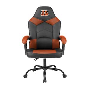 Cincinnati Bengals Black Polyurethane Oversized Office Chair with Reclining Back