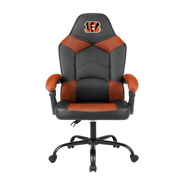 Cincinnati Bengals Black Polyurethane Oversized Office Chair with Reclining Back