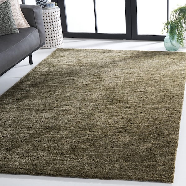 Carmine 8 ft. x 10 ft. Green Modern Solid Area Rug