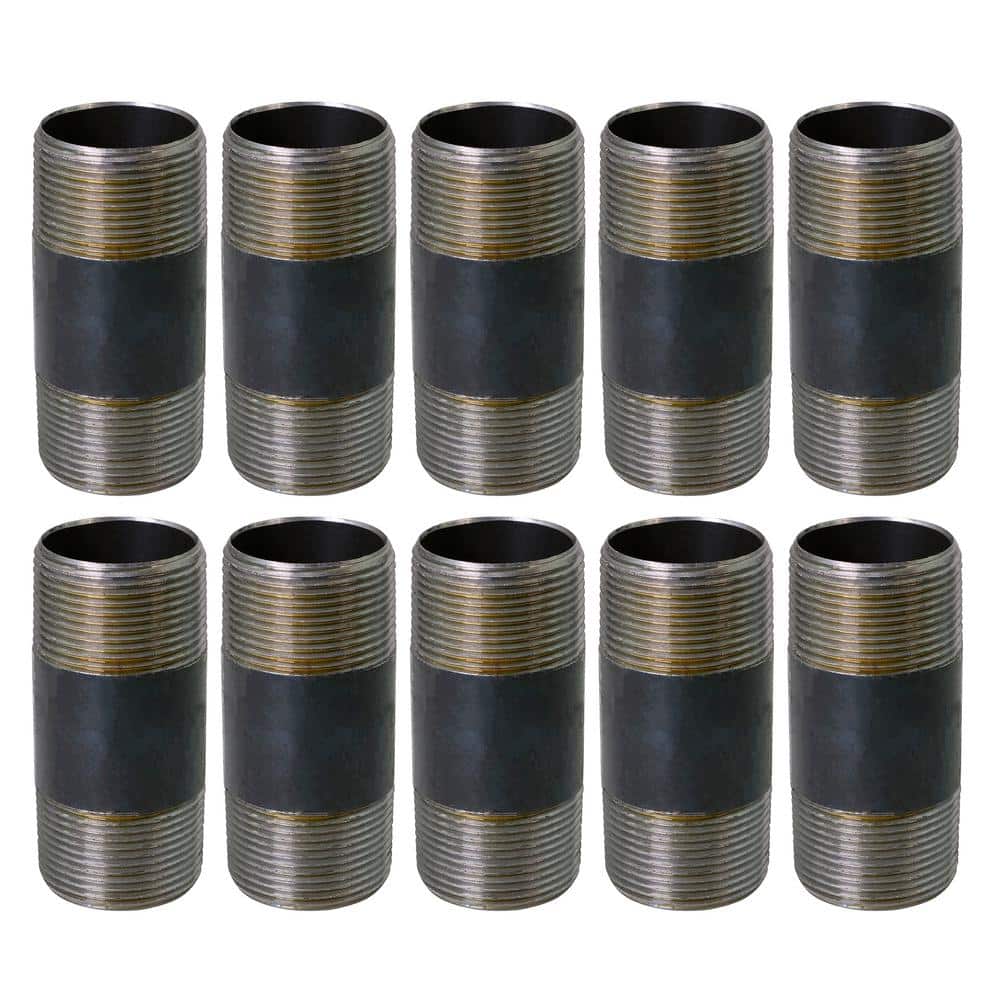 Black Steel Pipe, 1-1/4 in. x 4 in. Nipple Fitting (Pack of 10) price history on PriceWatchPro
