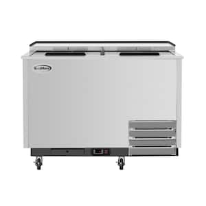 50 in. with 14 cu. ft. Capacity Auto/Cycle Defrost Commercial Glass Froster Chest Freezer in Stainless-Steel