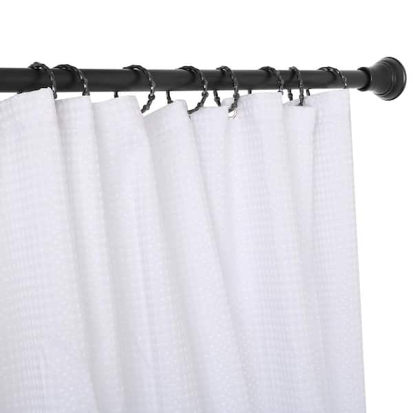 Utopia Alley Black Aluminum Single Shower Curtain Hooks (12-Pack) in the Shower  Rings & Hooks department at