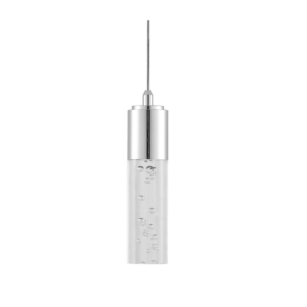Bolha 4.75" Chrome Acrylic LED Pendant Light