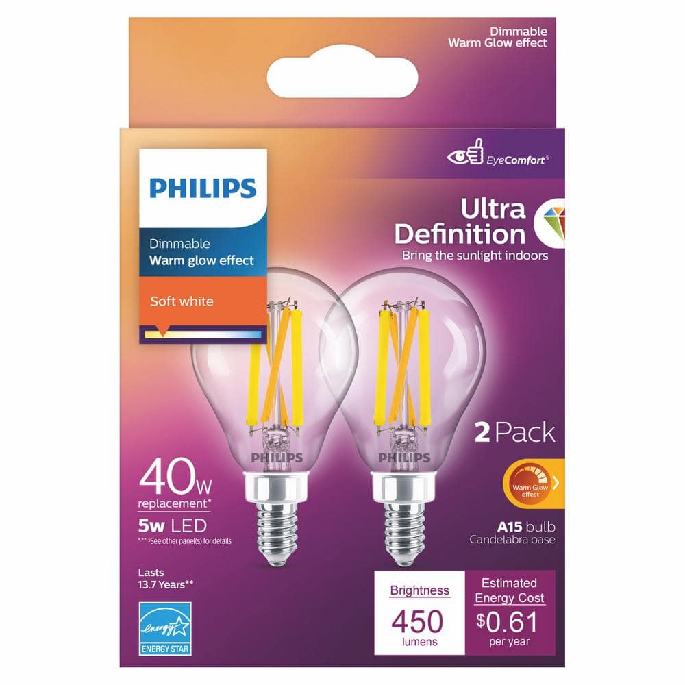 Ultra Definition Clear Glass Dimmable LED Bulb Pack