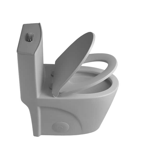 Dual Flush One-Piece Toilet with ADA Chair Height, Elongated Bowl, Soft-Close Seat and Siphonic Tornado Flush