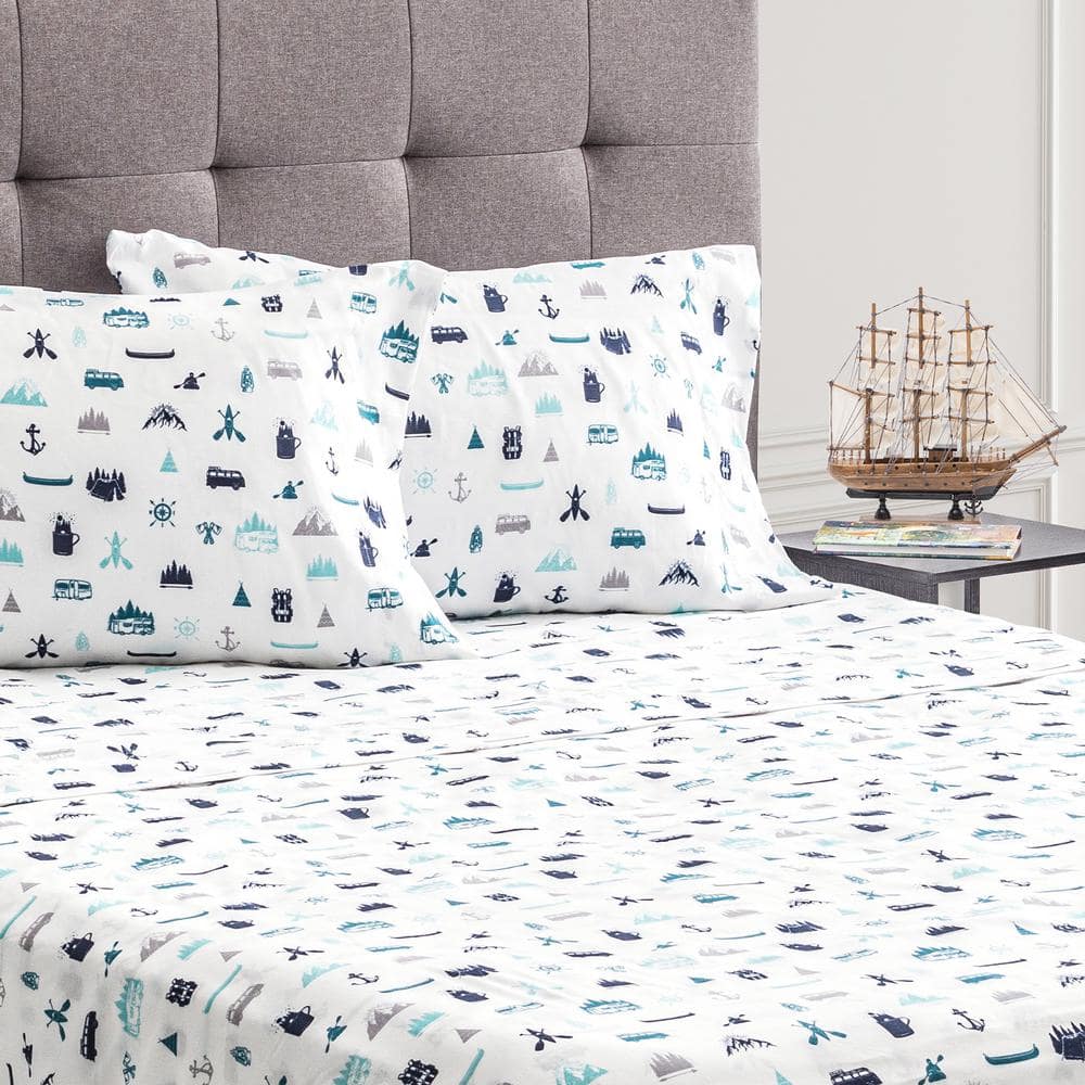 Safdie & Co. 3-Piece Multi Graphic Polyester Twin Sheet Set