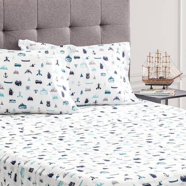 Unbranded Safdie & Co. 3-Piece Multi Graphic Polyester Twin Sheet Set