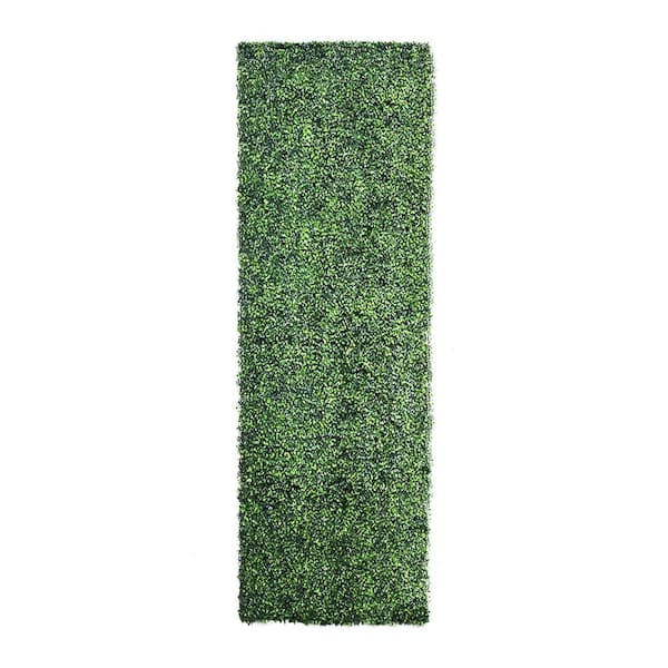 40 in. x 120 in. Artificial Light Green Boxwood Roll Panels UV Protected for Outdoor Use (Set of 2-Roll)