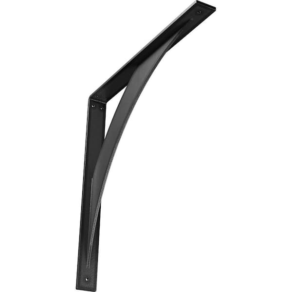Ekena Millwork 2 in. x 20 in. x 20 in. Steel Hammered Silver Legacy Bracket