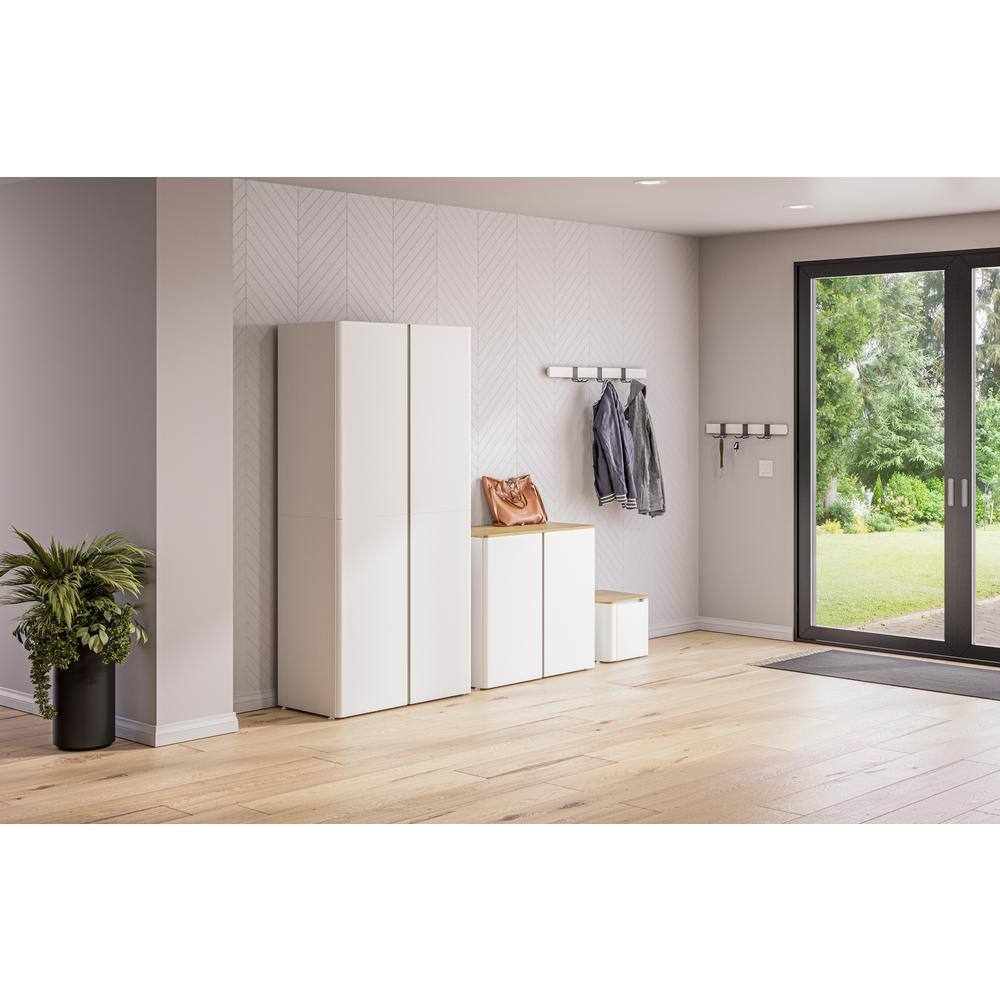 Cloud White 36-Inch Freestanding Metal Storage Cabinet