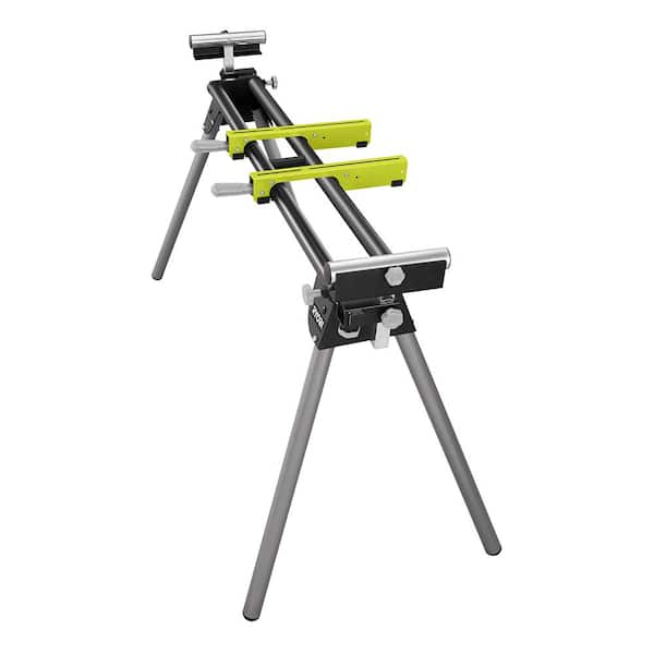 RYOBI Stationary Foldable Miter Saw Stand with Tool-Less Height Adjustment