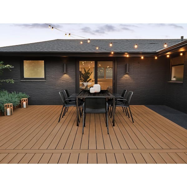 TimberTech Composite Prime+ 1 in. x 6 in. x 1 ft. Grooved Coconut Husk Composite Sample (Actual: 0.94 in. x 5.36 in. x 1 ft)