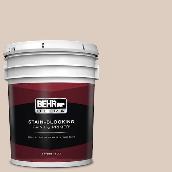 BEHR ULTRA 5 gal. #N190-2 Stonewashed Brown Flat Exterior Paint & Primer