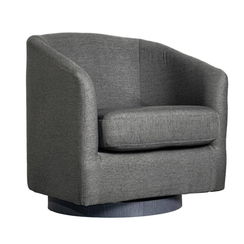TAYLOR + LOGAN Dark Gray Fabric Accent Chair AC-525219-TAYLH - The Home ...