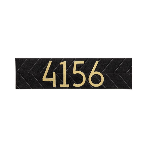 Modern Herringbone Horizontal Plaque, Standard Wall 1-Line