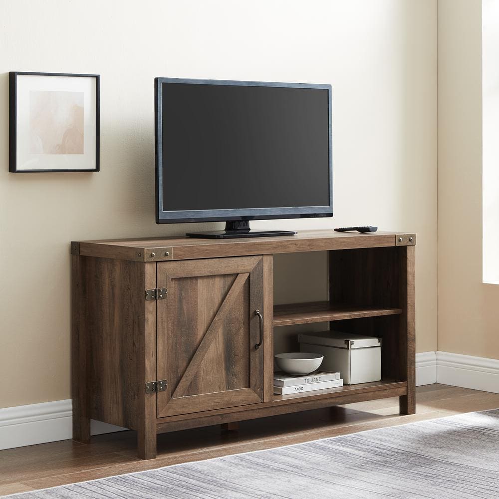 Walker Edison Furniture Company 44 in. Rustic Oak Composite TV Stand ...