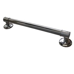 18 in. x 1-1/4 in. Decorative Grab Bar in Polished Stainless Steel
