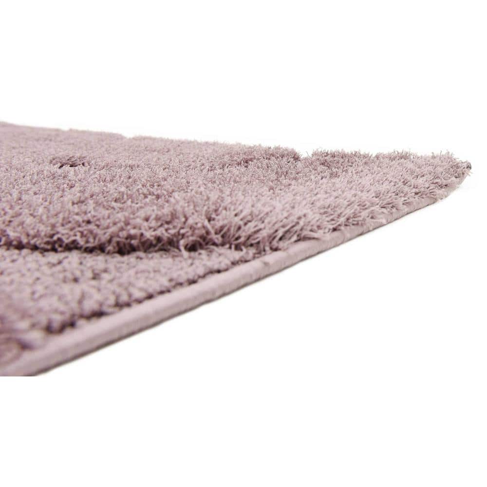Violet Floral Shag Synthetic 5' x 8' Area Rug