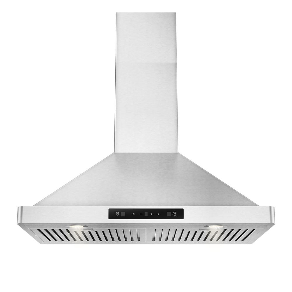 30 in. Convertible Wall Mounted Range Hood in Stainless Steel with Voice/Gesture/Touch Control, LED Light, 900 CFM