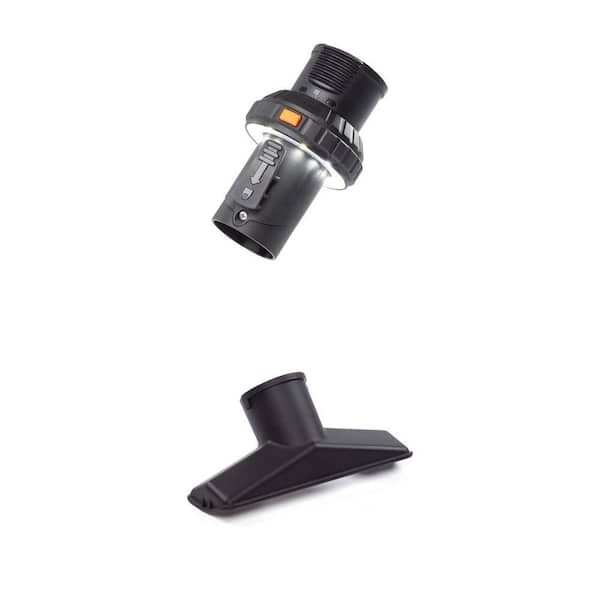 1-7/8 in. LED Lighted Passthrough Cuff and Utility Nozzle Shop Vacuum Attachment Combo