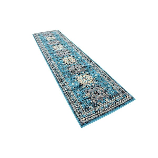 Taftan Oasis Turquoise 2' 7 x 10' 0 Runner Rug