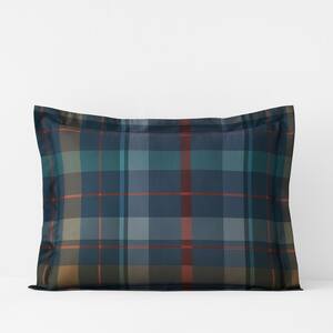 Legends Luxury Sateen Tartan Plaid Green Multi Sateen King Sham