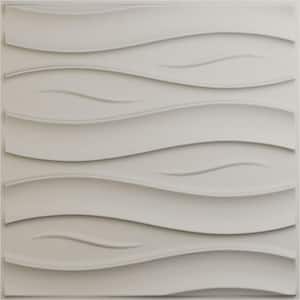 19 5/8 in. x 19 5/8 in. Swell EnduraWall Decorative 3D Wall Panel, Satin Blossom White (Covers 2.67 Sq. Ft.)