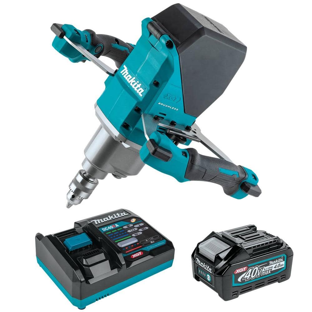 Makita 40V max XGT Brushless Cordless 1/2 in. Mixer Kit (4.0Ah