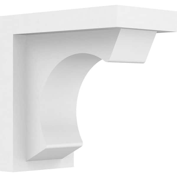 Ekena Millwork 5 in. x 9 in. x 9 in. Standard Emerson Unfinsihed Architectural Grade PVC Bracket