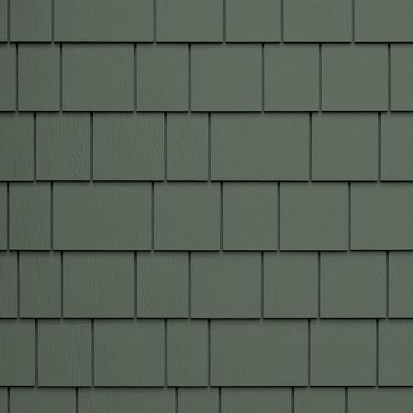 James Hardie Magnolia Home Hardie Shingle HZ5 15.25 in. x 48 in. Fiber Cement Straight Edge Chiseled Green (86-Pack)