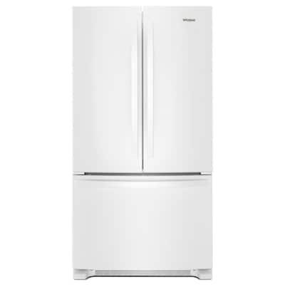 25 cu. ft. French Door Refrigerator in White with Internal Water Dispenser