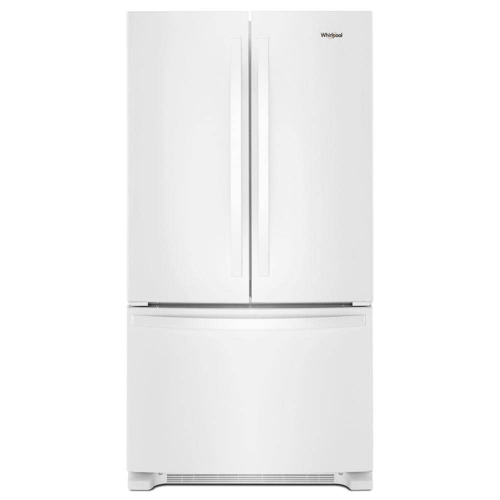 Whirlpool 20 cu. ft. French Door Refrigerator in White with Internal Water Dispenser, Counter Depth