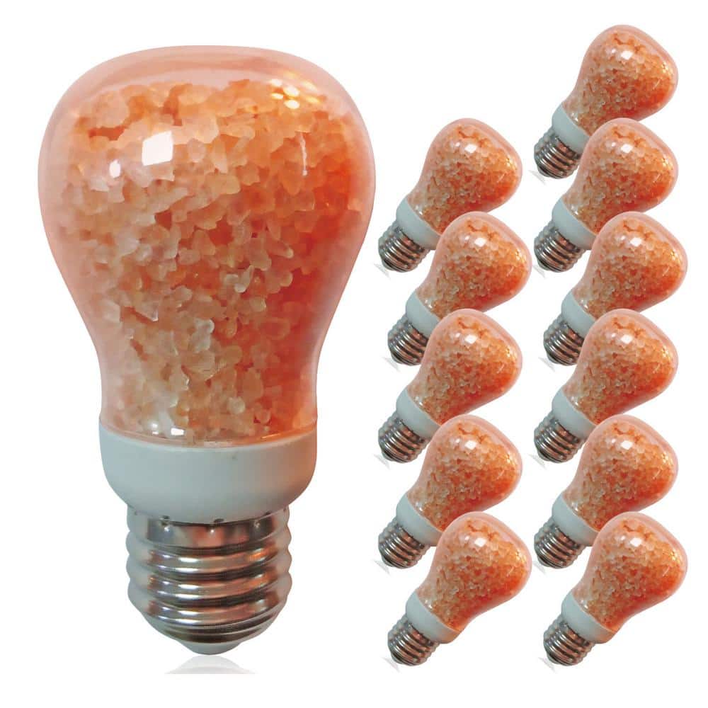 Himalayan Glow 7 Watt 4.8 in. Pink Salt Light Bulbs, Indoor Himalayan Salt  Lamp Bulb (Pack of 12) 1651B-12PCS - The Home Depot