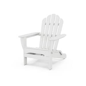 Monterey Bay Folding Adirondack Chair in Classic White