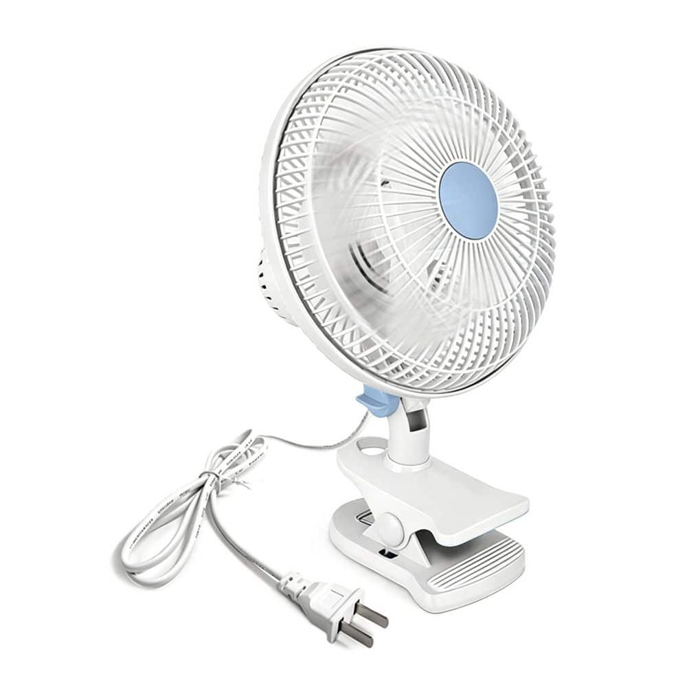 8.7 in. 2 Speeds Portable Clip Desk Fan in White, 90° Oscillating Quiet Cooling Fan, Wall Hanging Clip on Fan price history on PriceWatchPro