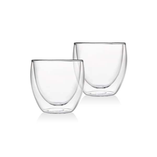 DeLonghi Double-Wall Cappuccino Glass Set, 6 oz - 2 pack