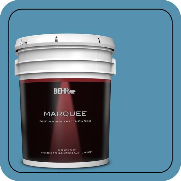 BEHR MARQUEE 5 gal. #M490-5 Jet Ski Flat Exterior Paint & Primer