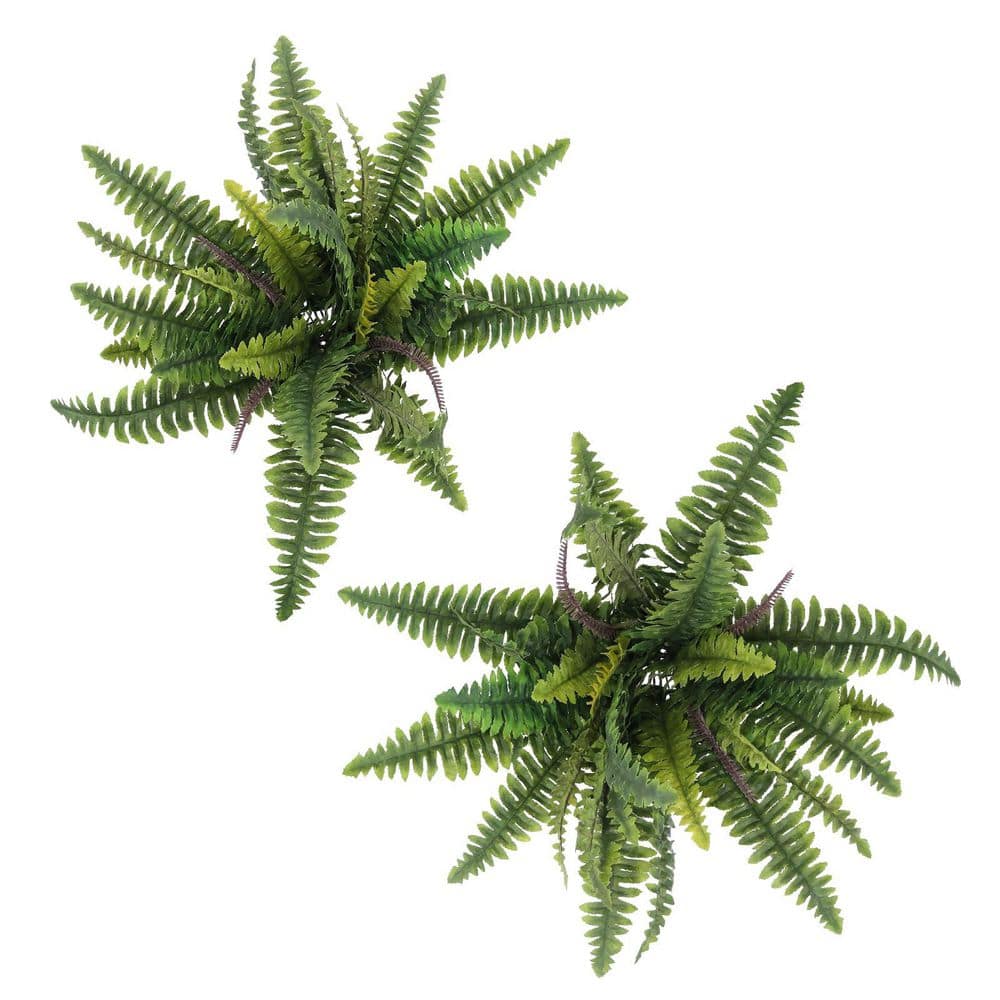 2-Pack 25 in. Green Artificial Boston Fern Branch Stem LX1397
