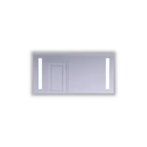 Giana 60 in. W x 30 in. H Medium Rectangular Frameless LED Light Wall Mount Bathroom Vanity Mirror in Silver
