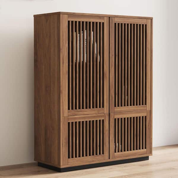 34.84 in. Wainut color MDF 15.74 in. D Furniture Product Type Sideboard