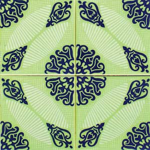 Green/Blue H27 12 in. x 12 in.Vinyl Peel and Stick Tile (24 Tiles, 24 sq.ft./pack)